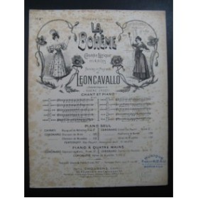 LEONCAVALLO R. La Bohème 4 bis Chant Piano 1897