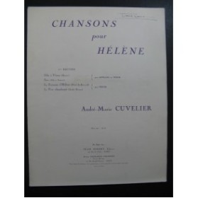 CUVELIER André-Marie Chansons pour Hélène No 2 Dédicace Chant Piano 1938