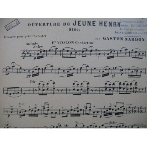 MÉHUL Le Jeune Henry Ouverture Orchestre