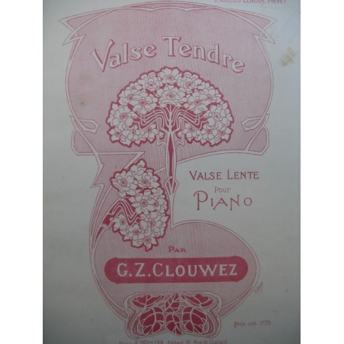CLOUWEZ G.Z Valse Tendre Piano