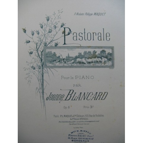 BLANCARD Jeanne Pastorale Piano