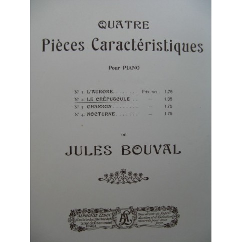 BOUVAL Jules Le Crépuscule Piano