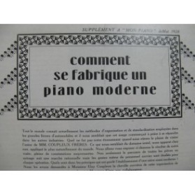 Comment se Fabrique un Piano Moderne 1928