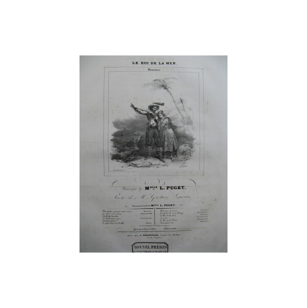 PUGET Loïsa Le Roi de la Mer Chant Piano ca1830