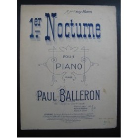 BALLERON Paul 1er Nocturne Piano