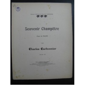 CARBONNIER Charles Souvenir Champêtre Piano