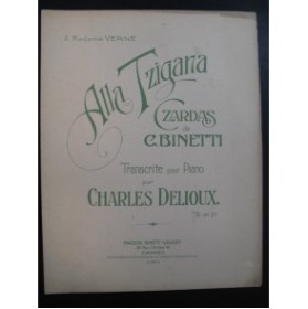 DELIOUX Charles Alla Tzigana Piano