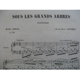 BURTY Marc Sous les Grands Arbres Piano