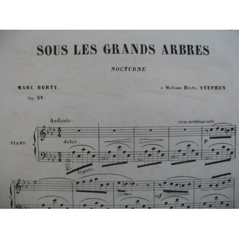 BURTY Marc Sous les Grands Arbres Piano