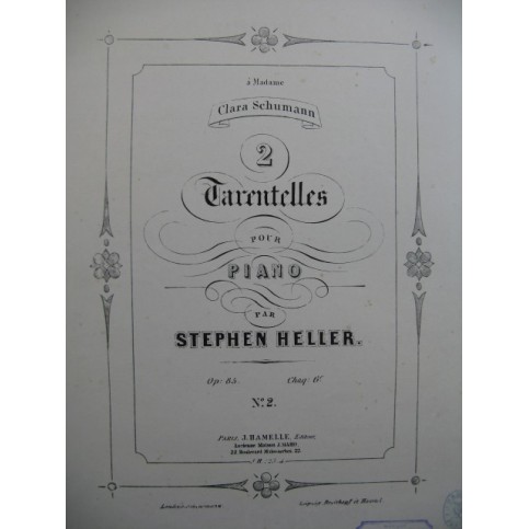 HELLER Stephen Tarentelles Piano