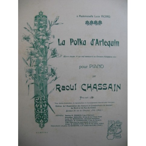 CHASSAIN Raoul La Polka d'Arlequin Piano