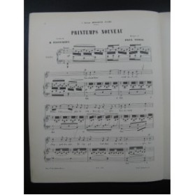 VIDAL Pierre Printemps Nouveau Chant Piano 1884