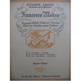 MOLINO Francesco Trois Sonates Guitare