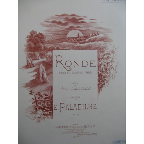 PALADILHE E. Ronde Chant Piano 1895