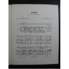PALADILHE E. Ronde Chant Piano 1895