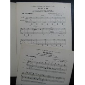 GOUNOD Charles Prélude Piano et Orgue 1887