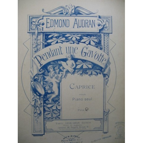 AUDRAN Edmond Pendant une Gavotte Piano