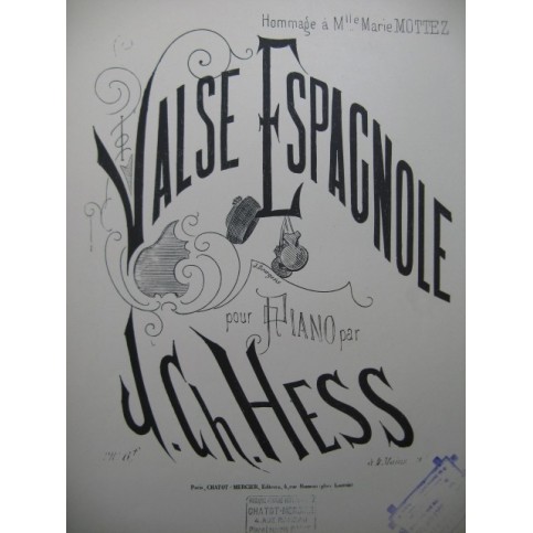 HESS J. Ch. Valse Espagnole Piano