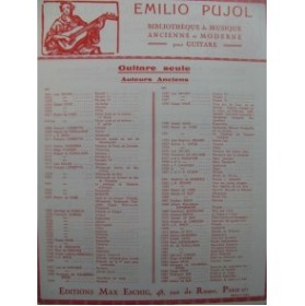 PUJOL Emilio Caprice varié sur un thème d'Aguado Guitare