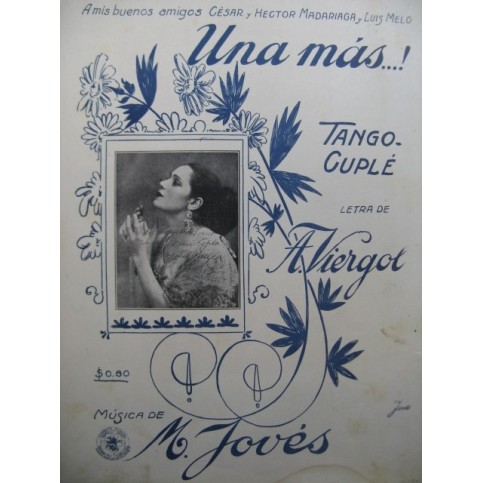 JOVÈS Manuel Una Mas Tango Dédicace Piano 1921
