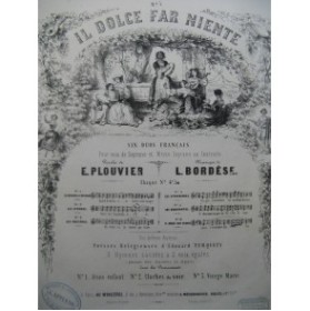 BORDÈSE Luigi Les Vivandières Chant Piano ca1850