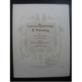 BERTON Lucien Mouron pour les petits oiseaux Chant Piano