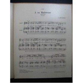 LEGUERNEY Jacques A sa Maîtresse Chant Piano 1946