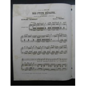 POURNY Charles Nos p'tits défauts Butscha Chant Piano ca1880