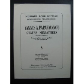 PAPAIOANNOU Yannis A. Quatre Miniatures Guitare