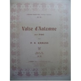 KRAUSS P. A. Valse d'Automne Piano