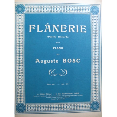 BOSC Auguste Flânerie Piano