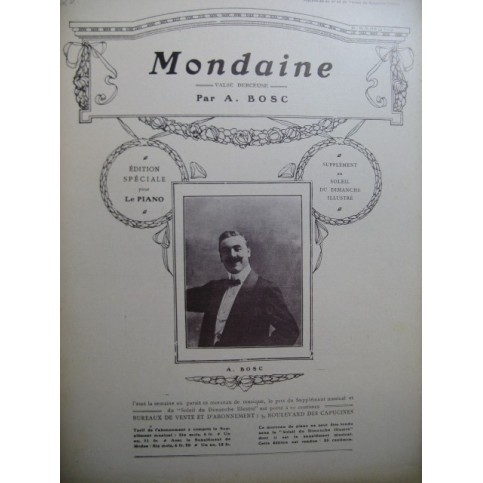 BOSC A. Mondaine piano