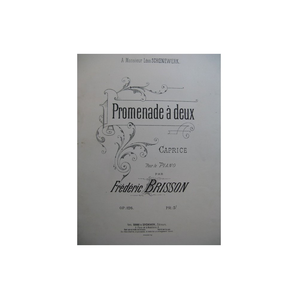 BRISSON Frédéric Promenade à deux piano