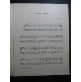 ARBEAU P. Poème Slave piano