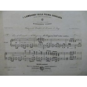 VERDI Giuseppe I Lombardi alla Prima Crociata No 15 Piano 1843