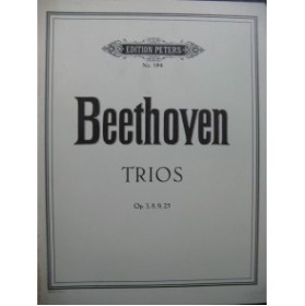 BEETHOVEN 6 Trios Violon Alto Violoncelle Flute