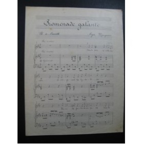MOUGNEAU Roger Promenade Galante Manuscrit Chant Piano