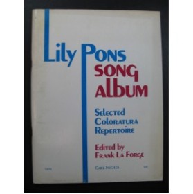 Lily Pons Song Album 18 pièces Chant Piano 1964