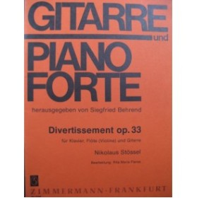 STÖSSEL Nikolaus Divertissement op 33 Piano Flute Guitare 1983