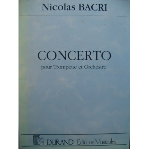 BACRI Nicolas Concerto Trompette Orchestre 1993