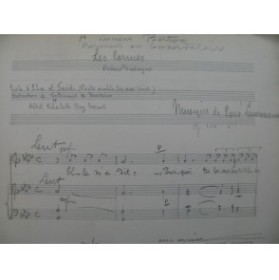 LENORMAND René Les Larmes Poésie Arabe Chant Piano Manuscrit