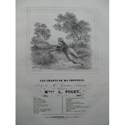 PUGET Loïsa Les Chants de ma Provence Chant Piano 1838