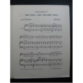 LÉVY Adrien Mes Yeux Chant Piano 1905