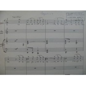 CRUSSARD Claude Légende No 2 Chant Violon Piano manuscrit 1921