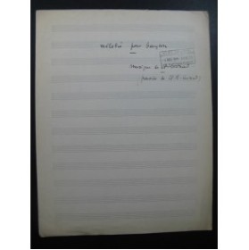 CRUSSARD Claude Mélodie pour Baryton Chant Piano manuscrit 1920