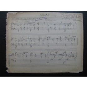 CRUSSARD Claude Evocation Piano manuscrit 1923