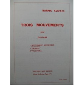 KOVATS Barna Trois Mouvements Guitare 1970