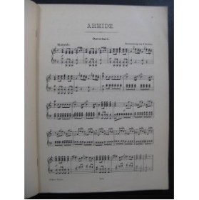 GLUCK C. W. Armide Opera Chant Piano