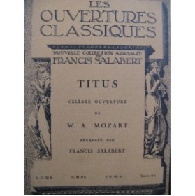 MOZART W. A. Titus Ouverture Orchestre 1928