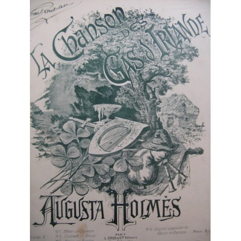 HOLMÈS Augusta La Chanson des Gas d'Irlande Piano Chant 1892